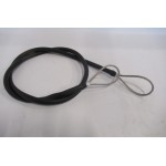 Staalkabel 6 mm RVS met Lussen, lengte 2 meter. Unused.